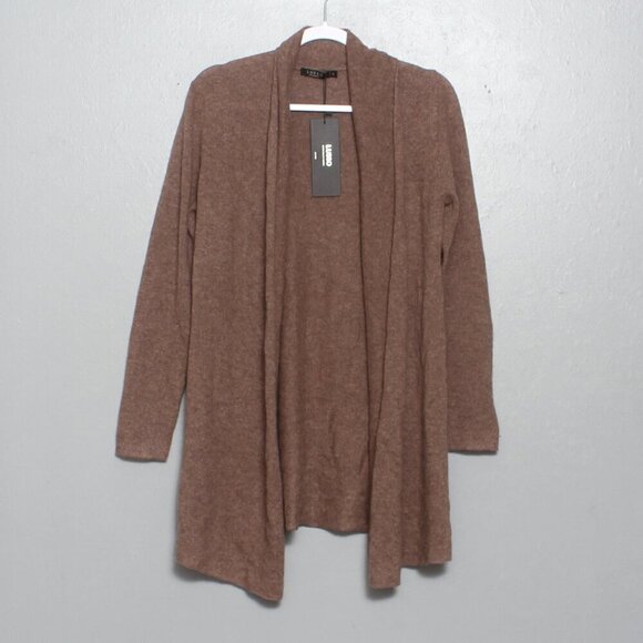 Lusso cashmere nwt stitch fix Heather camel brown open cardigan sweater - Picture 1 of 9